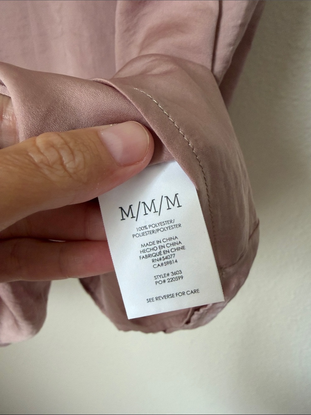 Cabi Blush Plated Blouse #3603 Medium - Picture 4 of 5